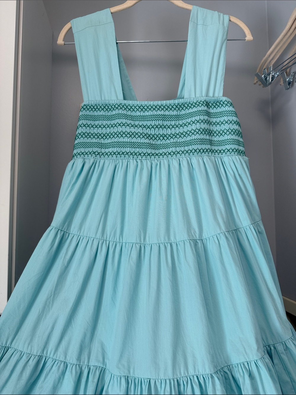 Anthropologie Aqua Lightweight Smocked Dress - Picture 3 of 7